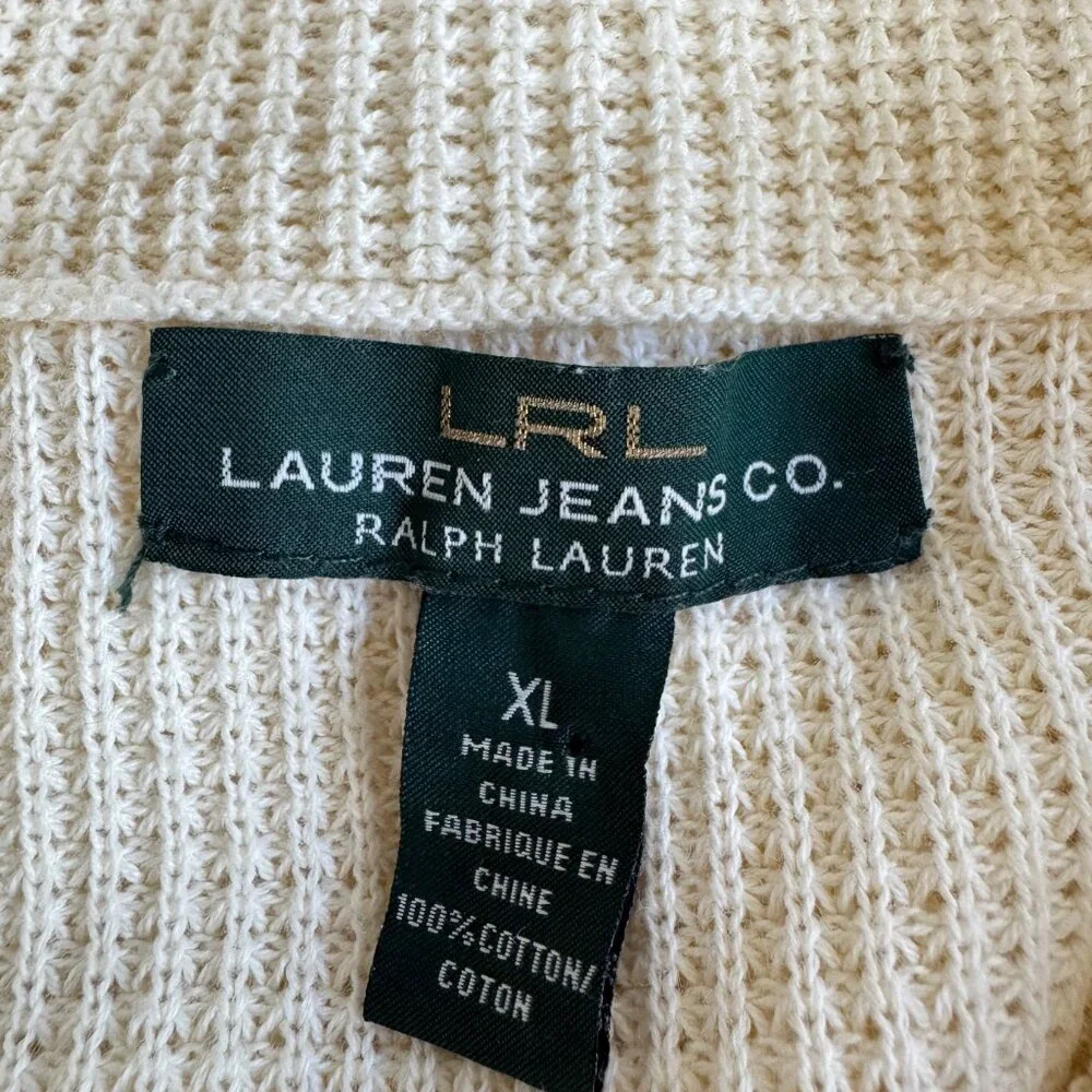 🎉😀CLEARANCE SALE!!😀LAUREN RALPH LAUREN Cowl Neck Waffle Knit Long Sleeve Top - Picture 6 of 10